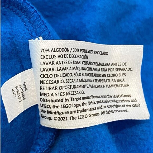 LEGO x TARGET Men's Blue Color Block Stripe Zip-Up Track Jacket XXL NWOT - Picture 7 of 7